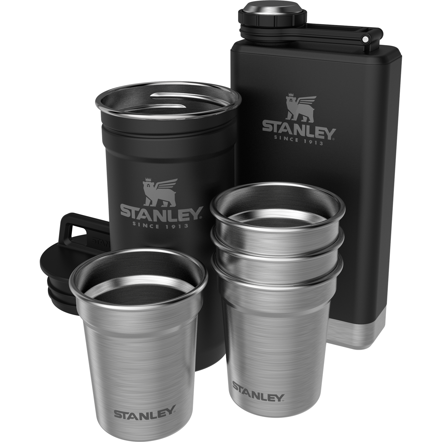 Adventure Pre-Party Shot Glass + Flask Set