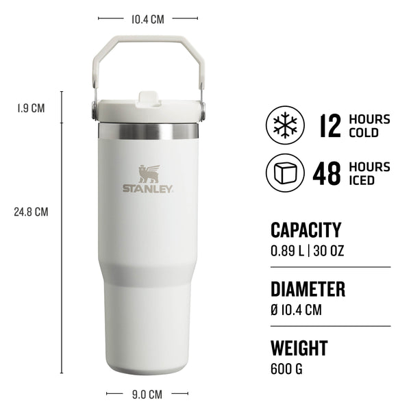 STANLEY CLASSIC ICEFLOW FLIP STROHBECHER – 0,89L, Isoliert, Mit Strohhalm & Flip-Top
