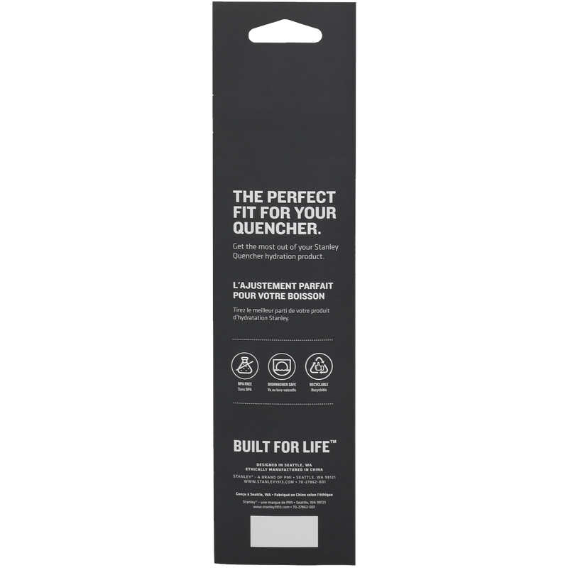 Stanley 1913 Quencher® H2.0 FlowState™ Tumbler Straws 0.59L in Clear | Back View