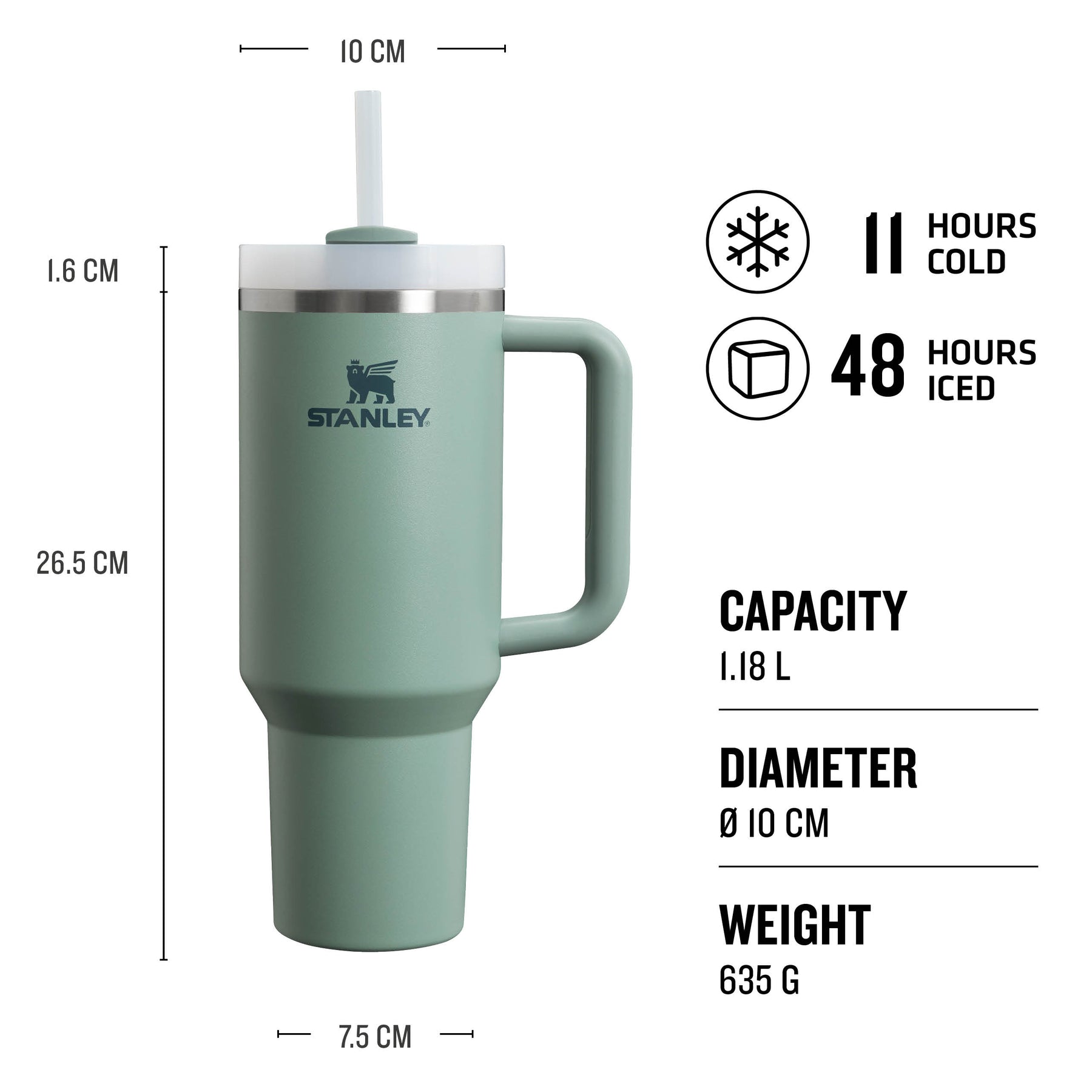 Stanley Quencher H2.0: 1.18L Flowstate™ Tumbler for Cold Drinks