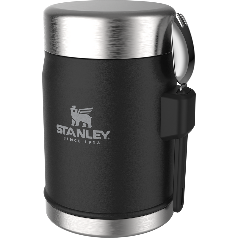 Stanley 1913 Legendary Food Jar + Spork 0.4L in Matte Black Pebble