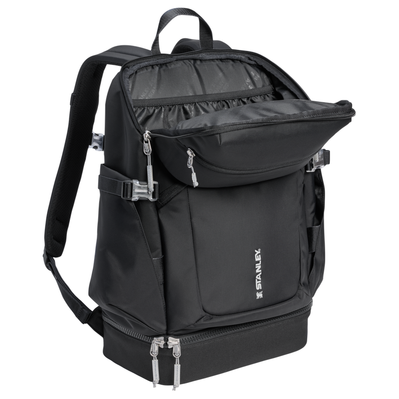 Stanley 1913 Vitalize™ Macro Method Backpack 29.2L in Black | Back Open View