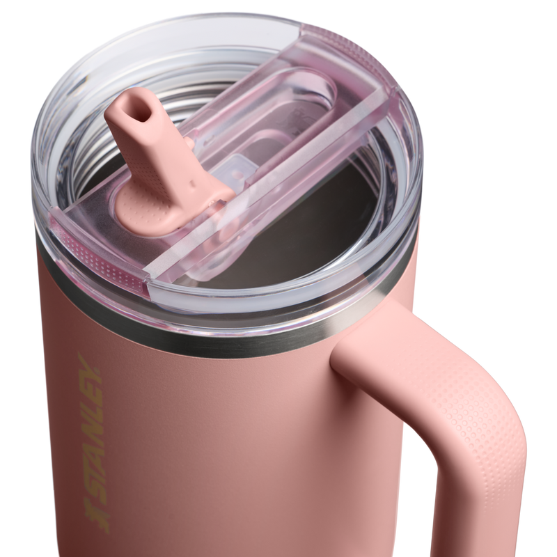 Stanley 1913 Quencher® ProTour Flip Straw Tumbler 1.18L in Peach Rose | Lid Detailed View