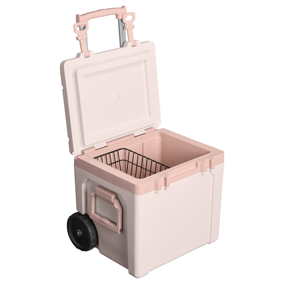 Stanley 1913 Cold-For-Days Wheeled Outdoor Cooler 47.3L in Rose Quartz