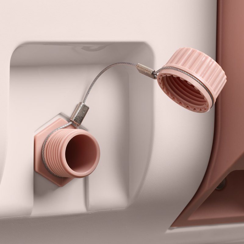 Stanley 1913 Cold-For-Days Wheeled Outdoor Cooler 47.3L in Rose Quartz | Detailed View
