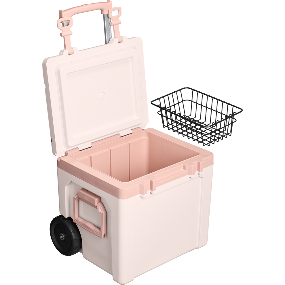 Stanley 1913 Cold-For-Days Wheeled Outdoor Cooler 47.3L in Rose Quartz