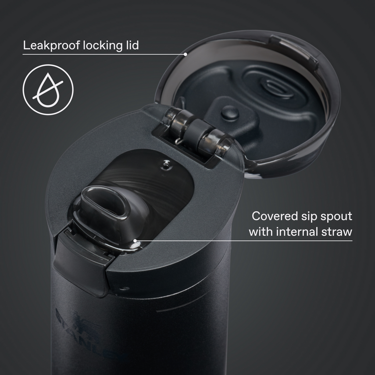 Stanley 1913 Flowstate™ Spring Bottle 0.59L in Black 2.0