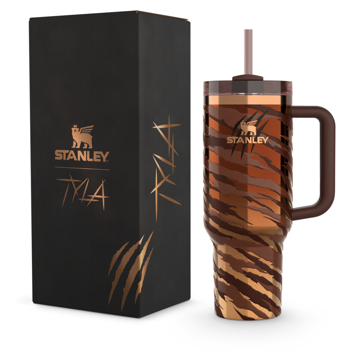 Stanley 1913 The Tyla Tyger Quencher H2.0 FlowState™ Tumbler 1.18L in Tyla Tyger | Front View