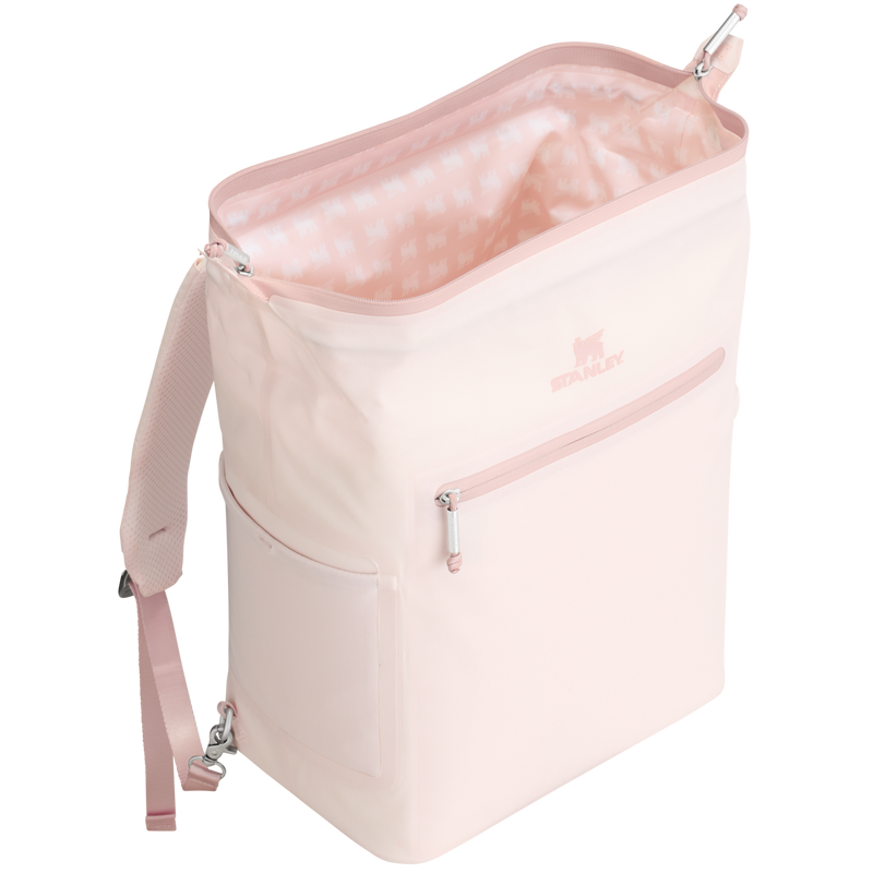 Stanley 1913 Madeleine Midi Backpack Soft Cooler 14L in Rose Quartz | indietro Visualizza