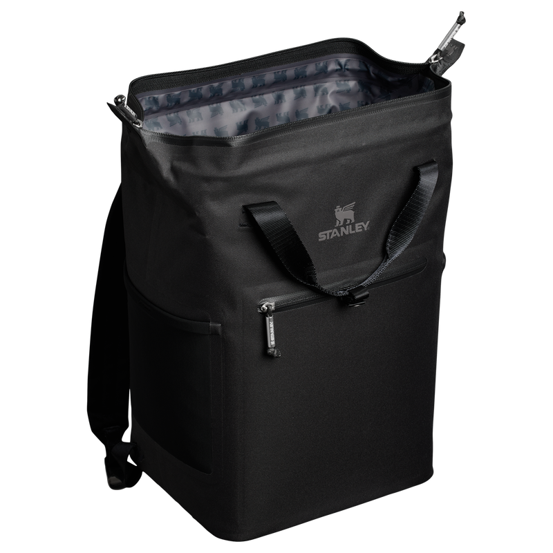 Stanley 1913 Madeleine Mini Backpack Soft Cooler 13.2L in Black | indietro Apri Visualizza