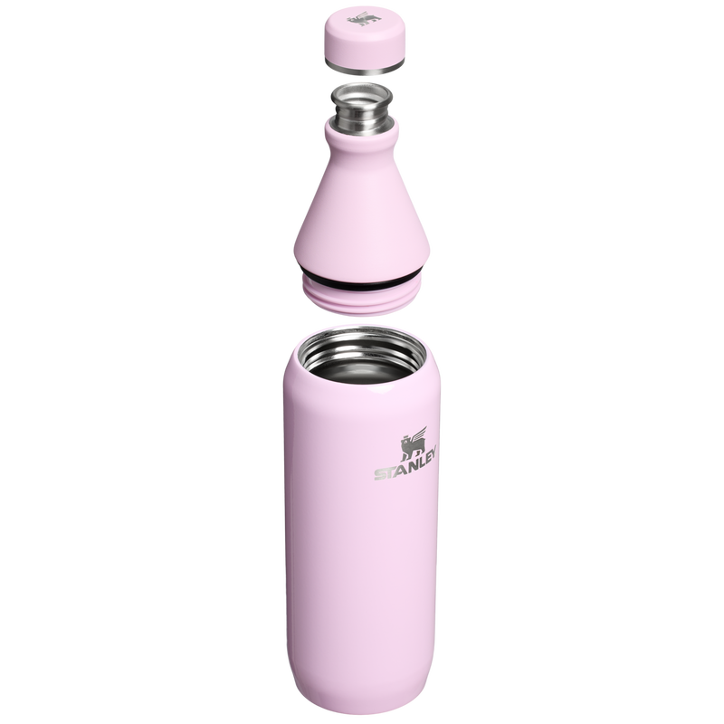 Stanley 1913 All Day Slim Bottle 0.59L in Cherry Blossom Gloss | Cross Section View
