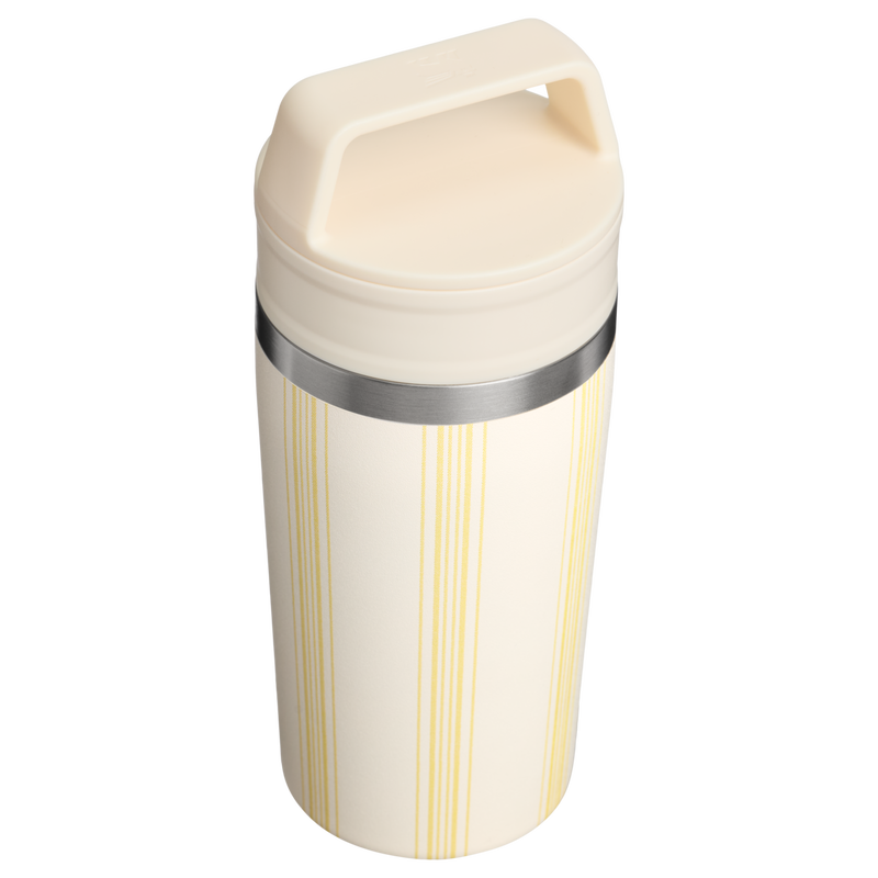 Stanley 1913 Café-To-Go Travel Mug 0.35L in Cream Picnic Stripe | indietro Visualizza