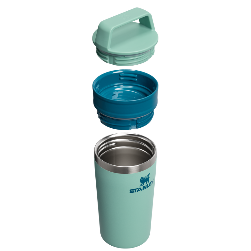 Stanley 1913 Café-To-Go Travel Mug 0.35L in Spring Green | Cross Section View