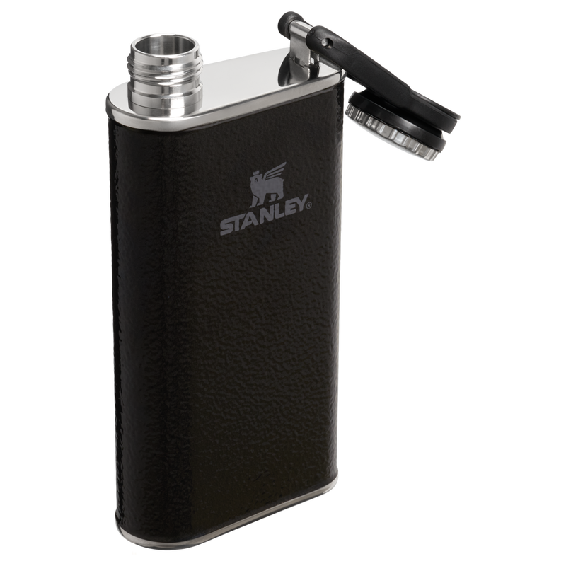 Stanley 1913 Classic Easy Fill Wide Mouth Flask 0.23L in Hammertone Black | Open View