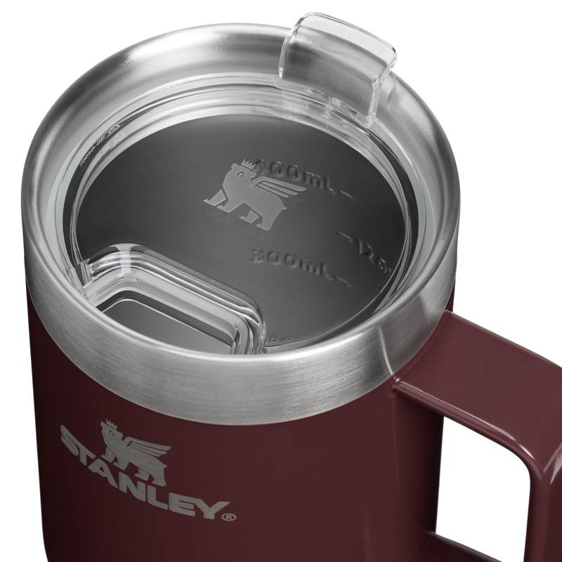 Stanley 1913 Everyday Suburban Mug 0.47L in Coffee Gloss | Weergave Deksel in detail
