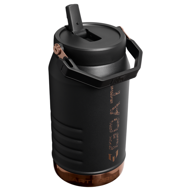 Stanley 1913 Messi x Stanley 1913 IceFlow™ Flip Straw Jug 1.9L in Messi GOAT Black | Back View