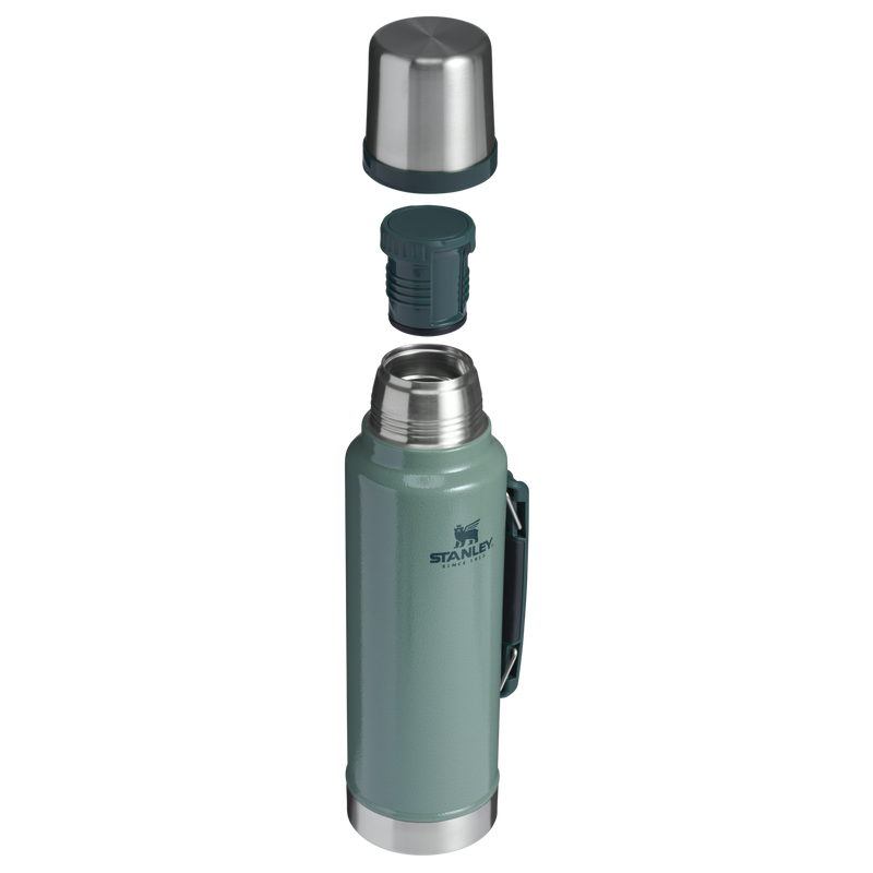 Stanley 1913 Classic Legendary Bottle 1.4L in Hammertone Green | Cross Section View