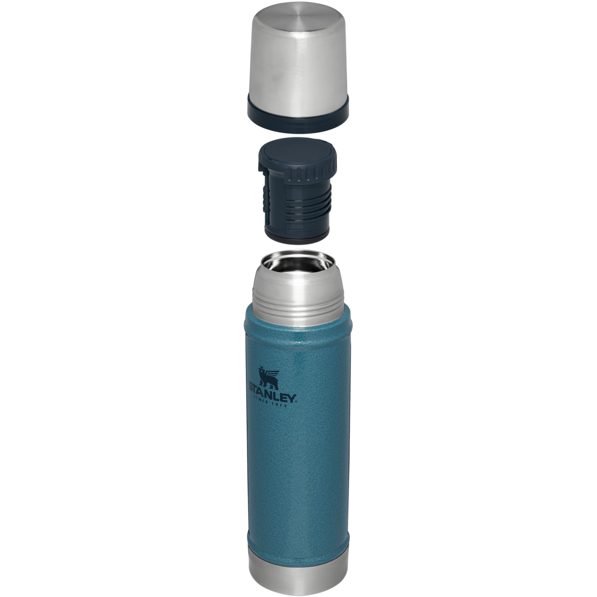 Stanley 1913 Classic Legendary Bottle 0.59L in Hammertone Lake | Cross Section View