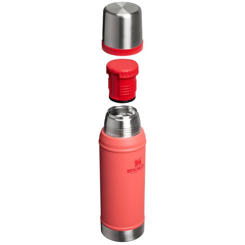 Stanley 1913 Classic Legendary Bottle 0.75L in Hot Coral | Cross Section View