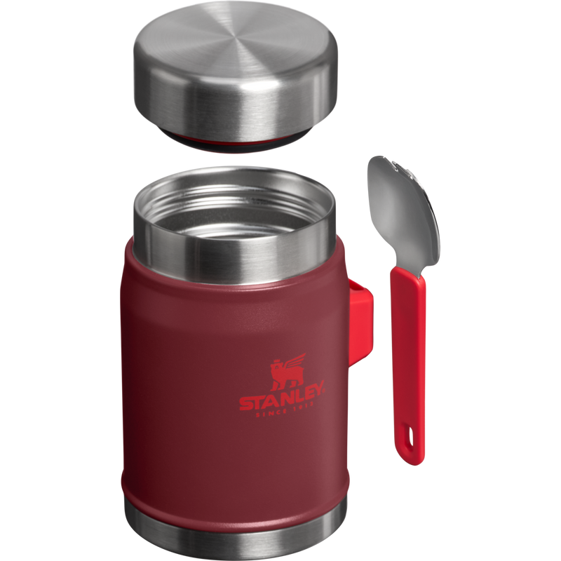Stanley 1913 Legendary Food Jar + Spork 0.4L in Cranberry