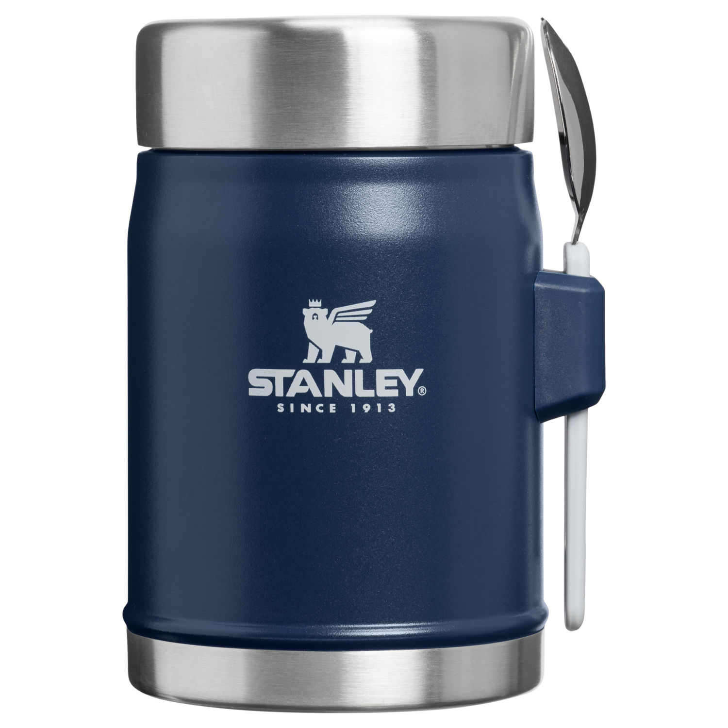 Stanley 1913 Legendary Food Jar + Spork 0.4L in Dark Navy | Front View