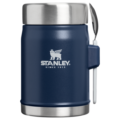 Stanley 1913 Legendary Food Jar + Spork 0.4L in Dark Navy | Vorderseite Anzeigen