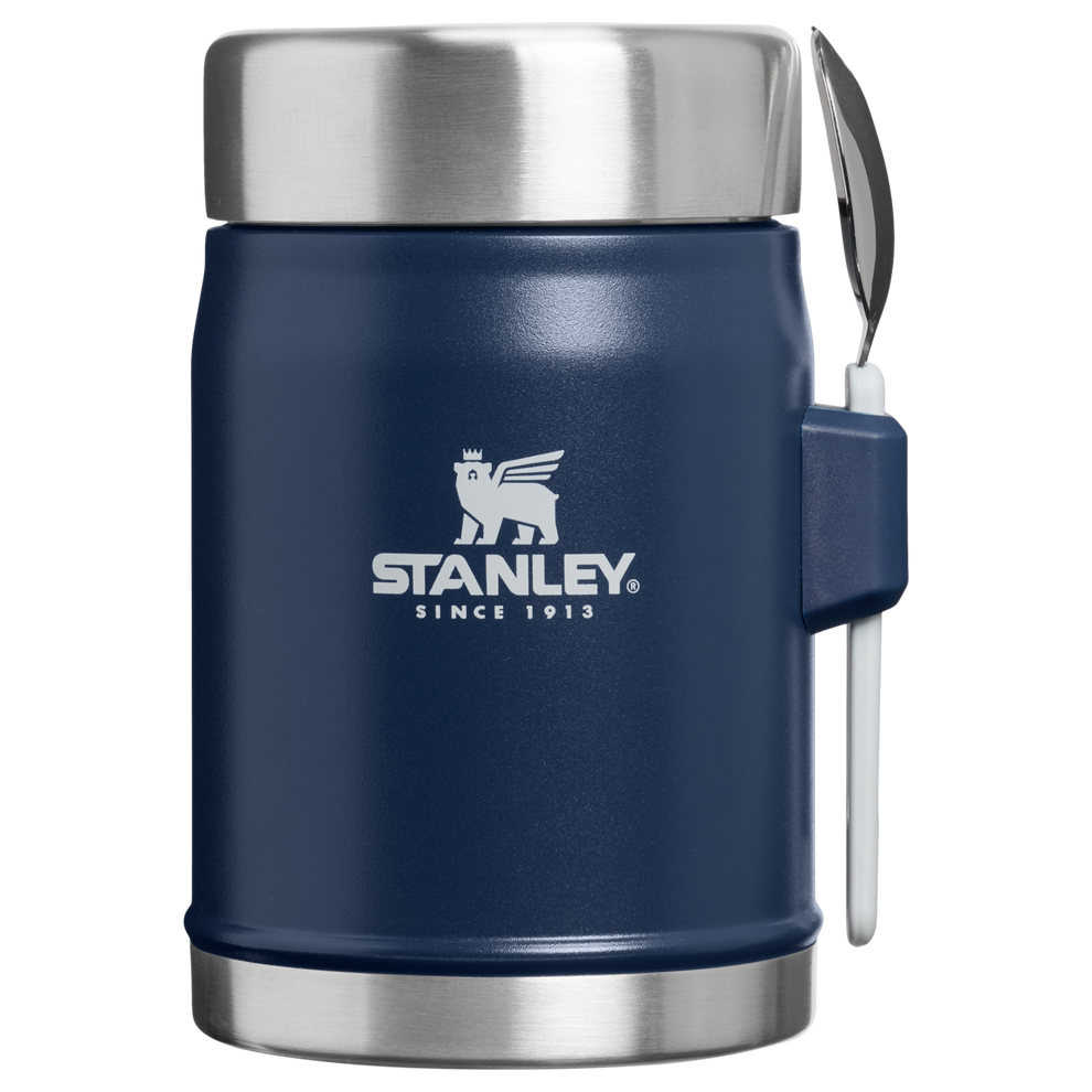 Stanley 1913 Legendary Food Jar + Spork 0.4L in Dark Navy | Front View