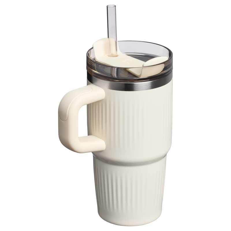 Stanley 1913 Quencher® H2.0 Fluted Tumbler 0.59L in Cream Gloss | Back View