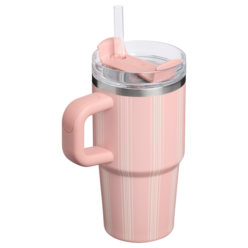 Stanley 1913 Quencher® H2.0 FlowState™ Tumbler 0.59L in Peach Rose Picnic Stripe | indietro Visualizza