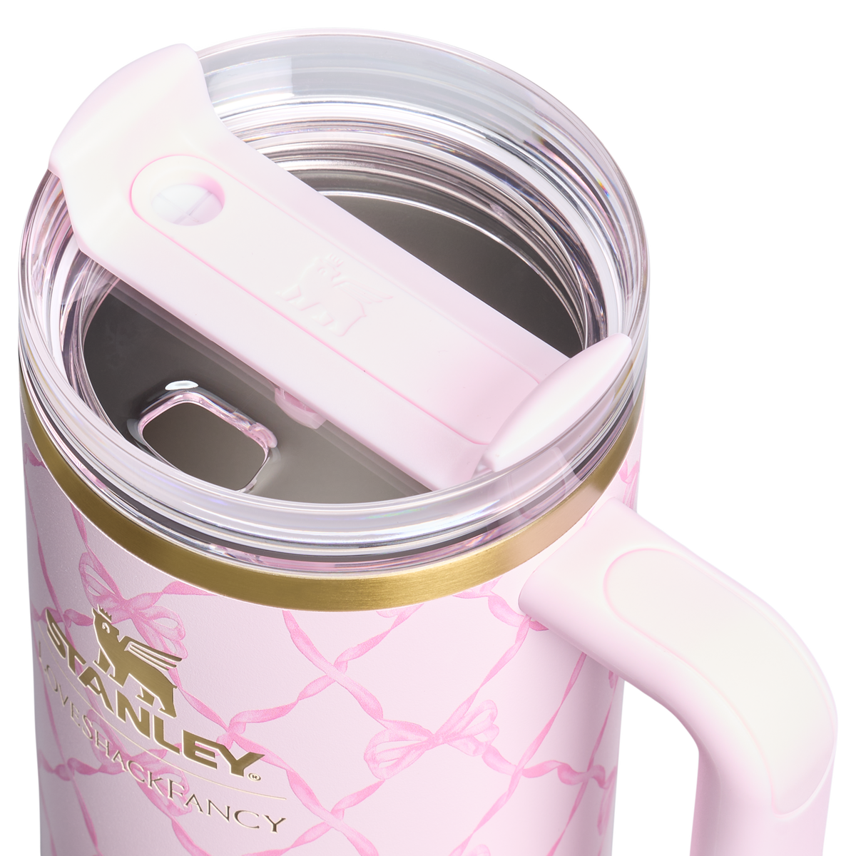 Stanley 1913 Stanley 1913 x LoveShackFancy Quencher® H2.0 FlowState™ Tumbler 1.18L in Baby Bow - Peppermint Pink | Deckel Detailliert Anzeigen