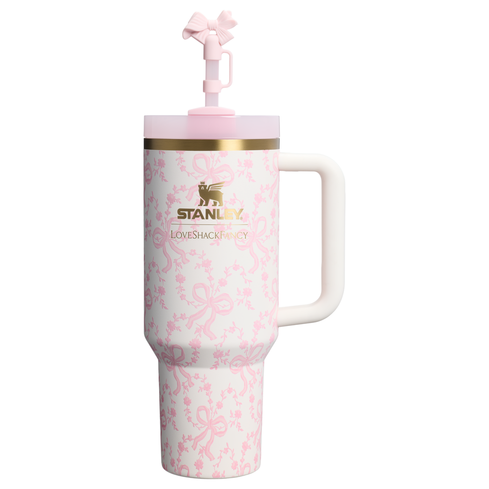Stanley 1913 Stanley 1913 x LoveShackFancy Quencher® H2.0 Flowstate™ Tumbler in Coquette Bow - Chantilly