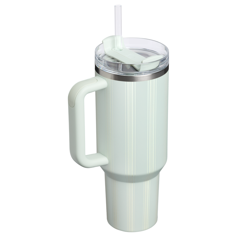Stanley 1913 Quencher® H2.0 FlowState™ Tumbler 1.18L dans Mist Picnic Stripe | Retour Afficher