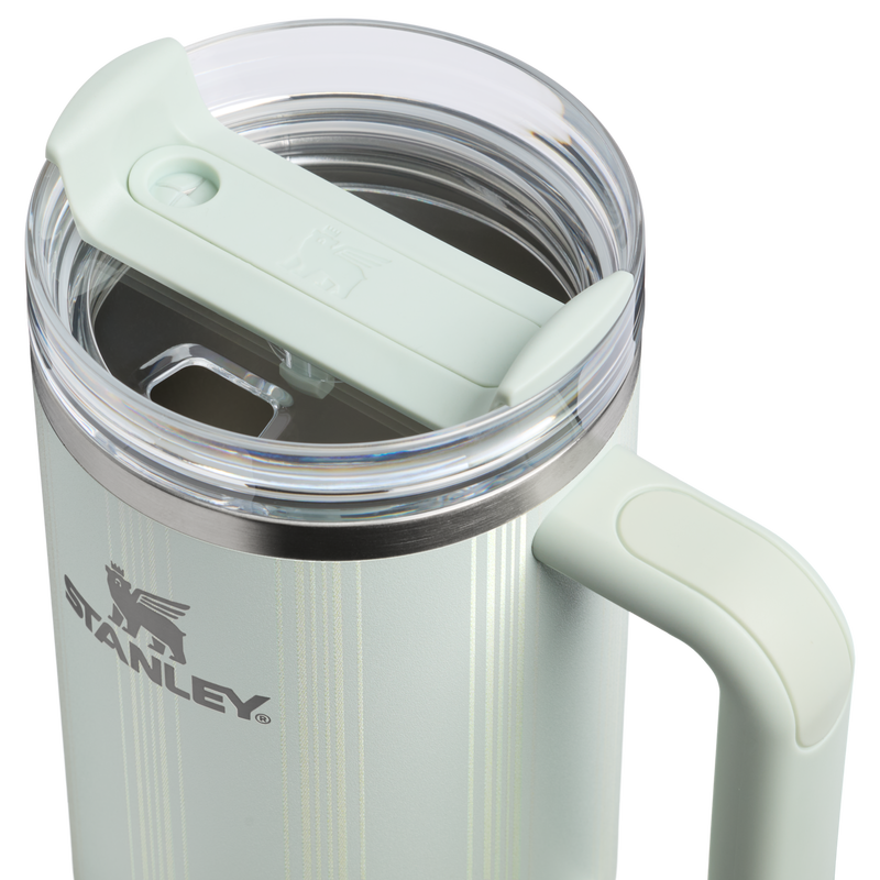 Stanley 1913 Quencher® H2.0 FlowState™ Tumbler 1.18L dans Mist Picnic Stripe | Couvercle Détaillé Afficher