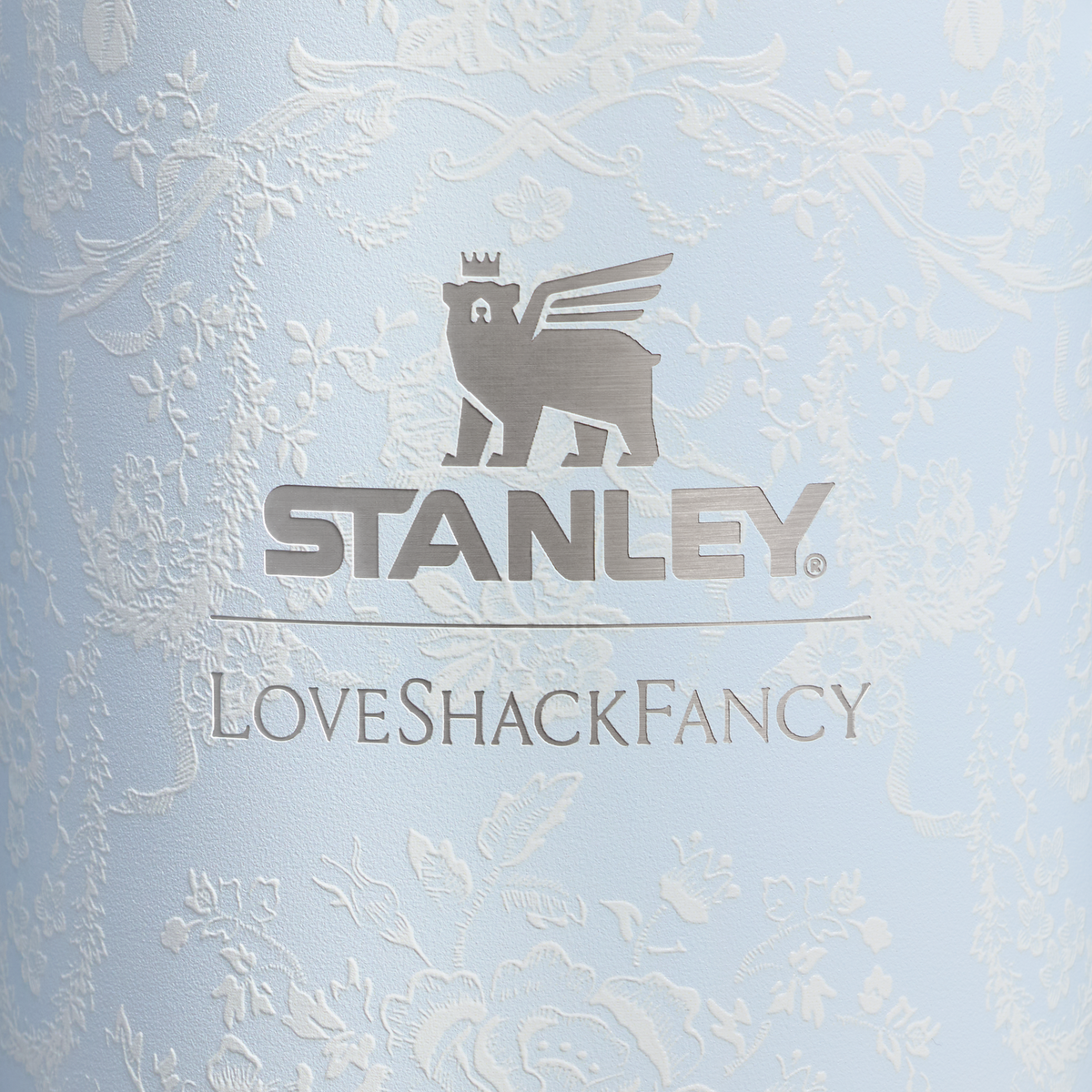 Stanley 1913 Stanley 1913 x LoveShackFancy Quencher® H2.0 FlowState™ Tumbler 1.18L in Toscana Toile - Alpine Blue | View 4