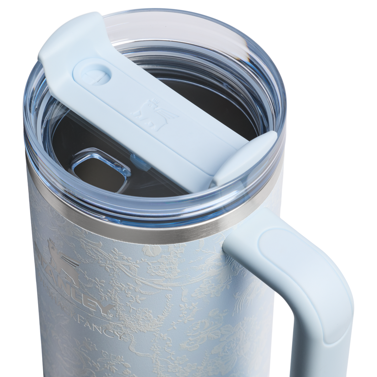 Stanley 1913 Stanley 1913 x LoveShackFancy Quencher® H2.0 FlowState™ Tumbler 1.18L in Toscana Toile - Alpine Blue | Lid Detailed View