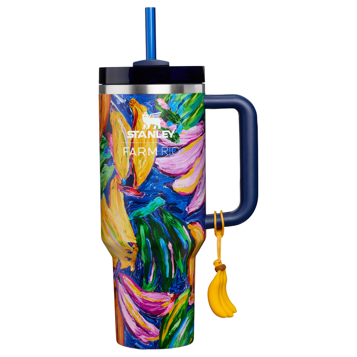Stanley 1913 Stanley 1913 x FARM Rio Quencher® H2.0 FlowState™ Tumbler 1.18L in Farm Rio Painted Bananas | Front View