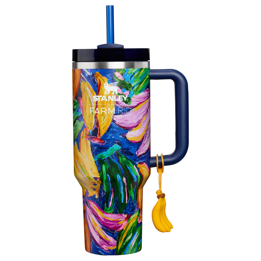 Stanley 1913 Stanley 1913 x FARM Rio Quencher® H2.0 FlowState™ Tumbler 1.18L in Farm Rio Painted Bananas | Front View