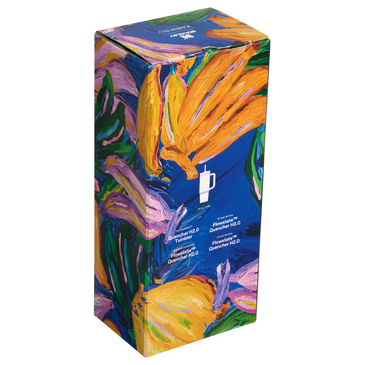 Stanley 1913 Stanley 1913 x FARM Rio Quencher® H2.0 FlowState™ Tumbler 1.18L in Farm Rio Painted Bananas | Front View