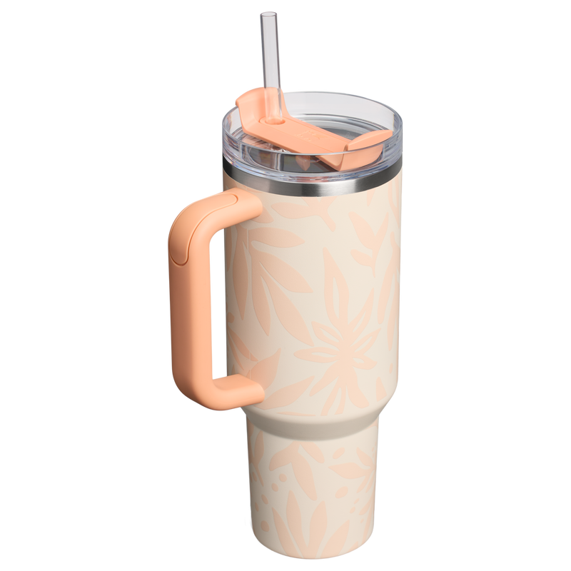 Stanley 1913 Quencher® H2.O Flowstate™ Tumbler 1.18L in Apricot Palms | indietro Visualizza