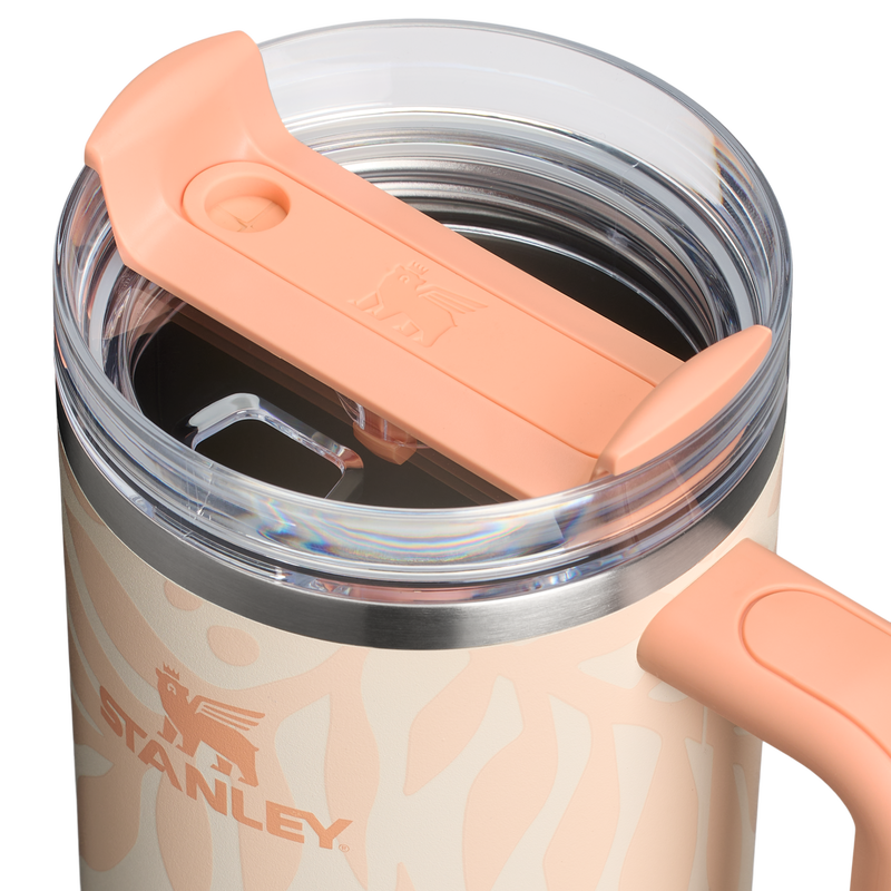 Stanley 1913 Quencher® H2.O Flowstate™ Tumbler 1.18L in Apricot Palms | Coperchio Dettagliato Visualizza