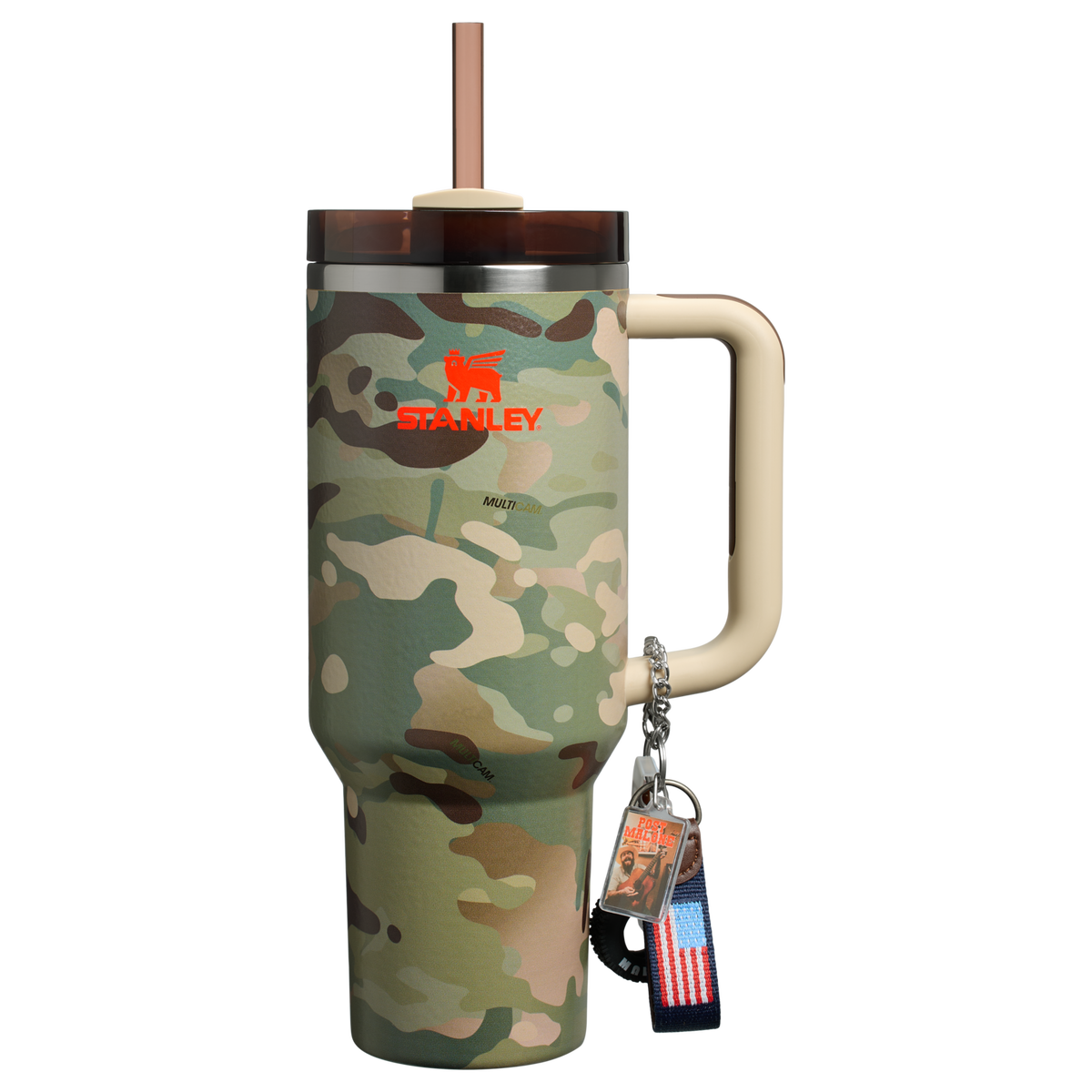 Stanley 1913 The Post Malone & Stanley Quencher® H2.0 FlowState™ Tumbler 1.18L in Post Malone MultiCam® | Front View