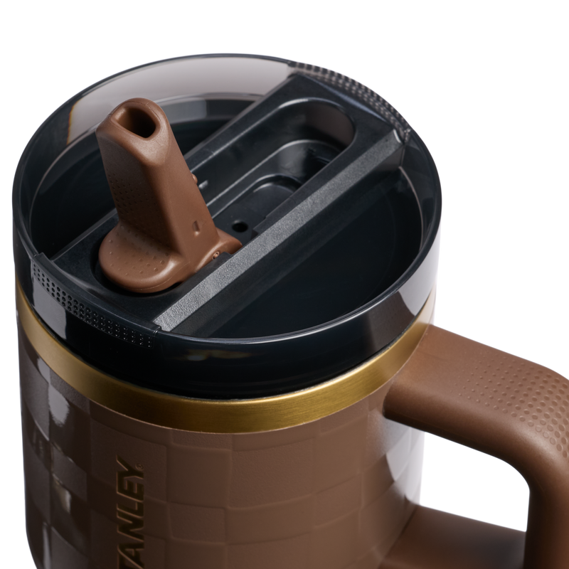 Stanley 1913 Quencher® ProTour Flip Straw Tumbler 0.59L in Espresso Check | Lid Detailed View
