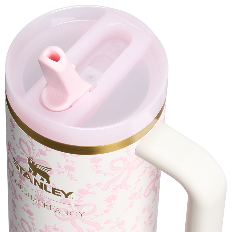 Stanley 1913 Stanley 1913 x LoveShackFancy Quencher® ProTour Tumbler 0.89L in Coquette Bow - Chantilly | Lid Detailed View
