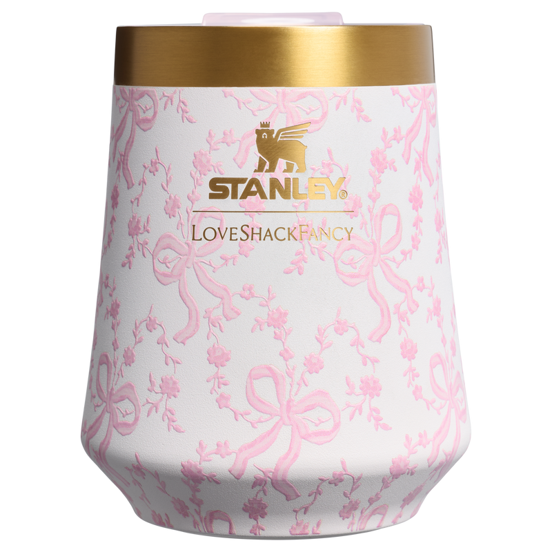 Stanley 1913 Stanley 1913 x LoveShackFancy Reserve Wine Tumbler Set 2-pack 0.32L in Coquette Bow - Chantilly | Frontale Visualizza