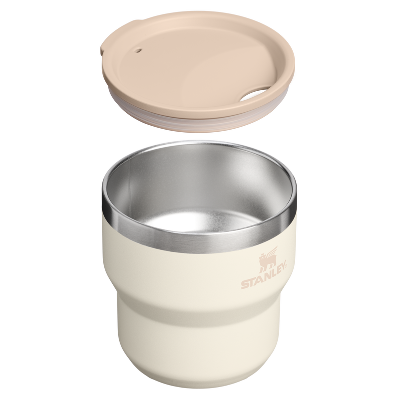 Stanley 1913 Stay-Hot Stacking Cup 0.29L in Cream | Cross Section View