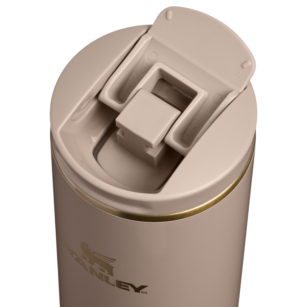 Stanley 1913 Transit Flip Top Mug 0.47L in Bedrock Gloss | Deksel Gedetailleerd Bekijken