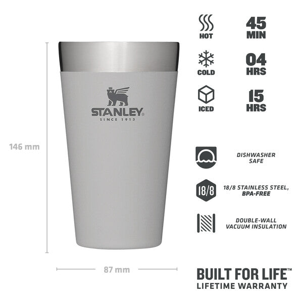 Stanley The Adventure The Stacking Beer Pint 470 mL, Hammertone