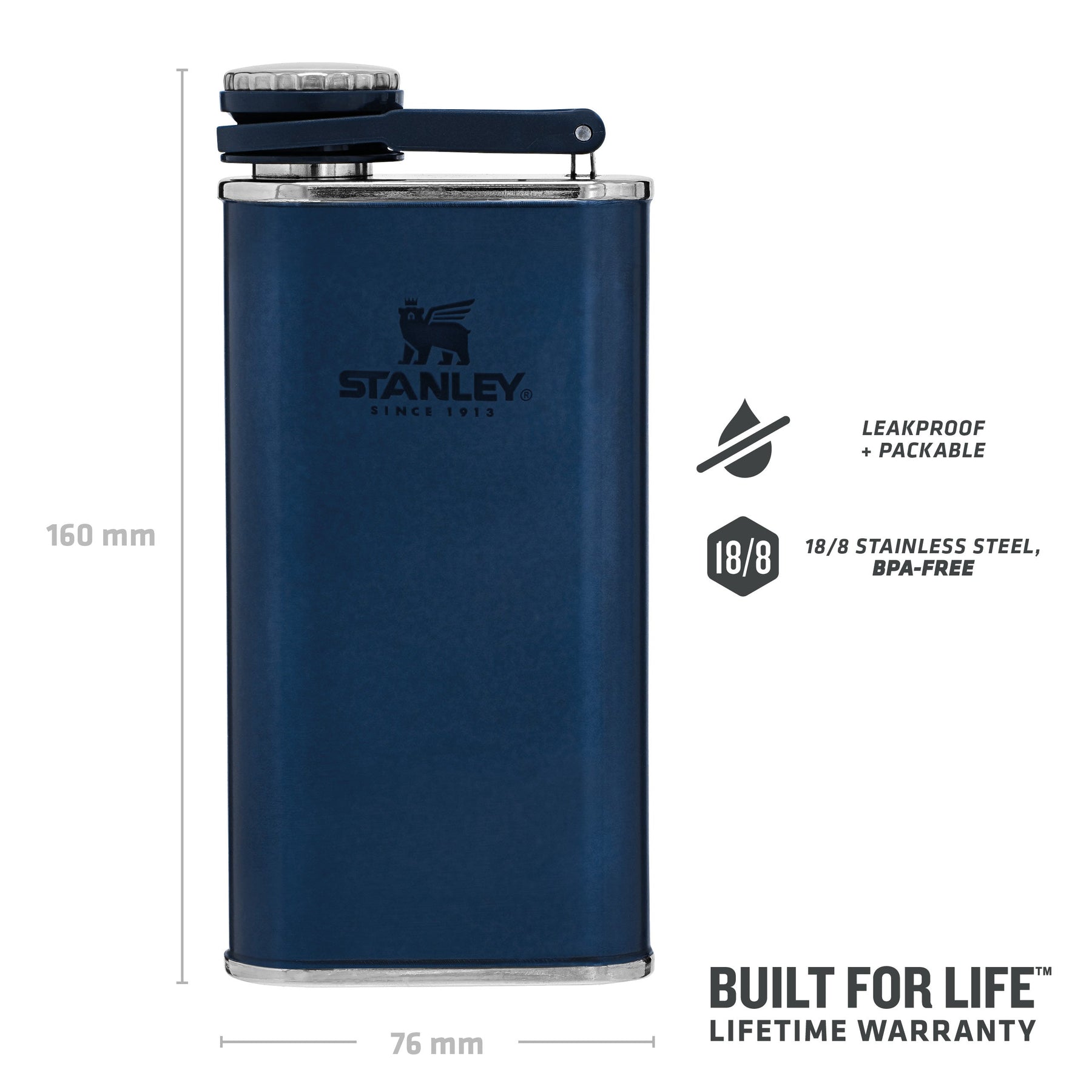 Stanley Classic Easy-Fill Wide Mouth Flask 8 OZ – Active Threads