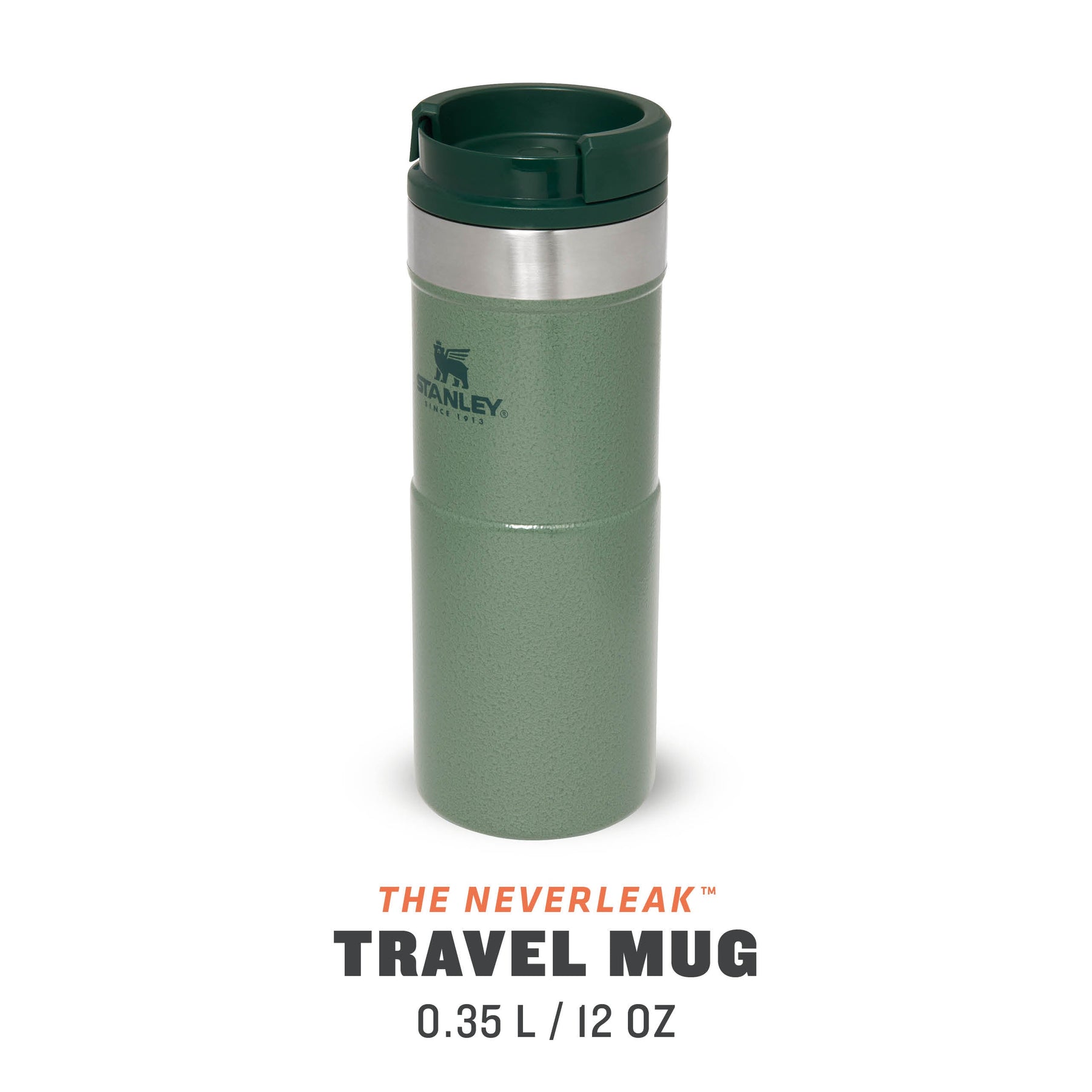 Stanley The NeverLeak Travel Mug Hammertone Green 0.47L - Stanley