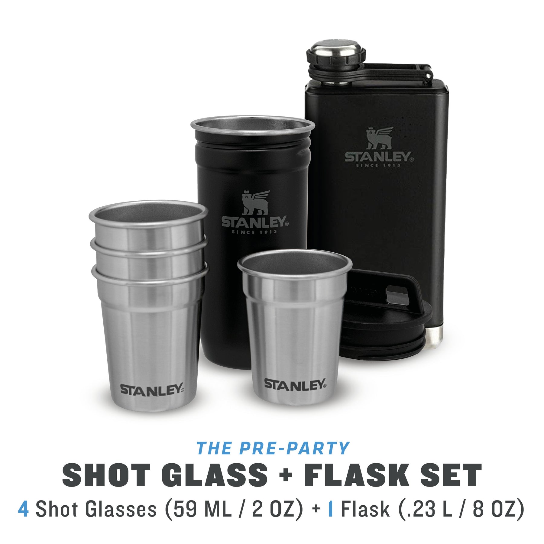 Adventure Pre-Party Shotglass + Flask Set